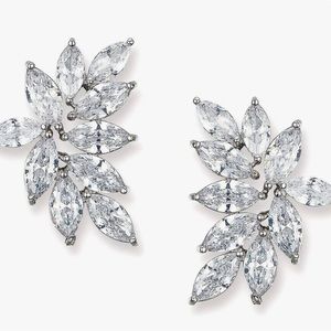 Rhinestone cluster earrings